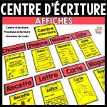 Centre d'écriture pour la salle de classe affiches