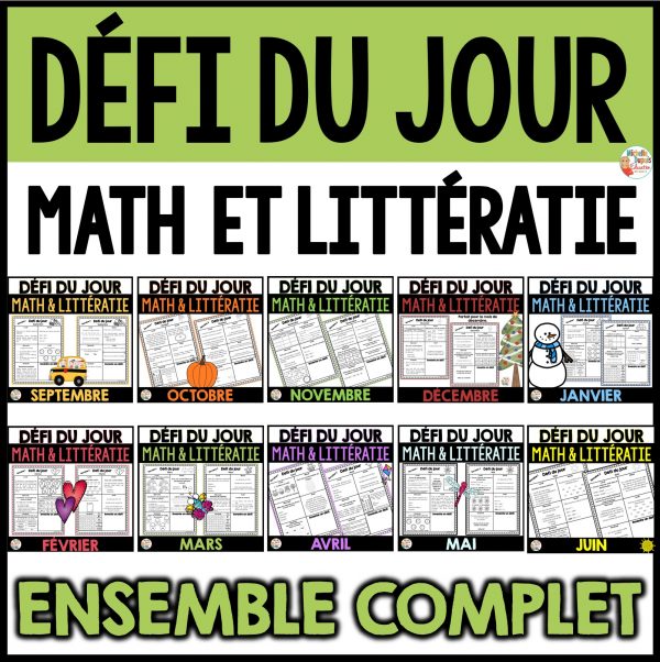 défi du jour math et littératie