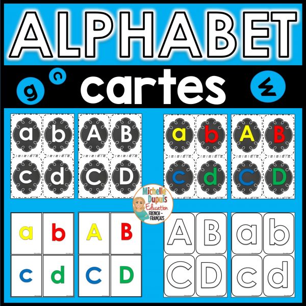 alphabet cartes éclaires majuscules minuscules