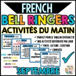 activités du matin littératie math rentrée scolaire