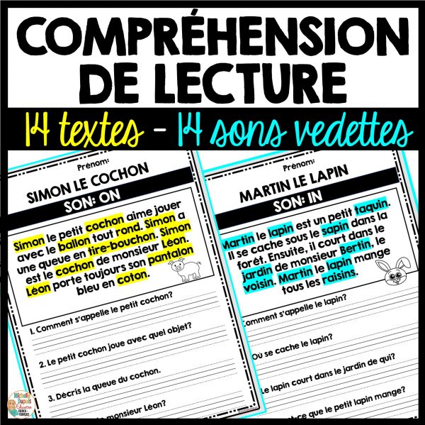 compréhension de lecture avec sons vedettes