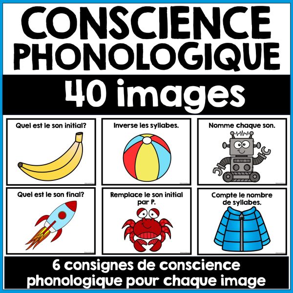 Conscience phonologique - les sons - 40 images - Série 1