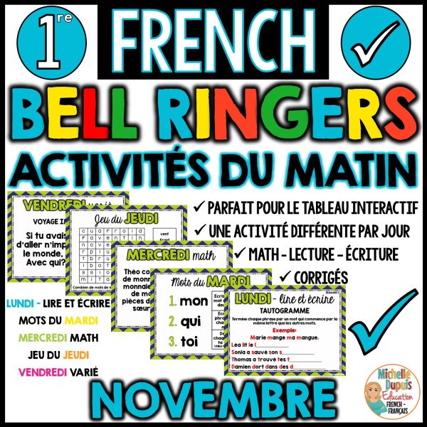 Activités du matin Novembre - 1re année