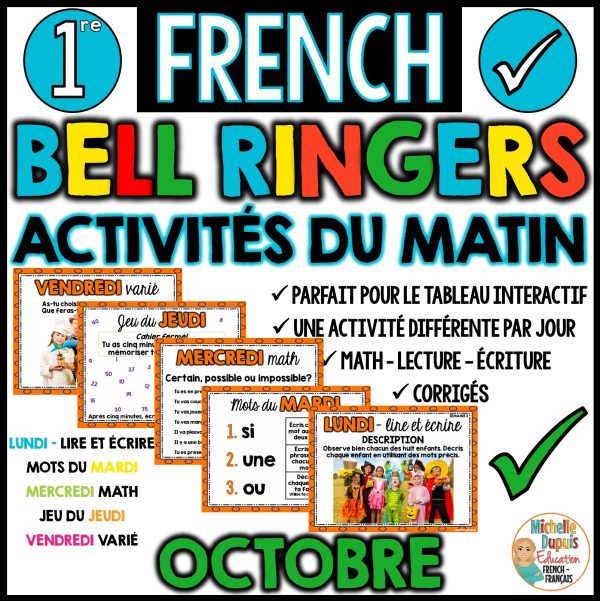 Activités du matin Octobre - 1re année