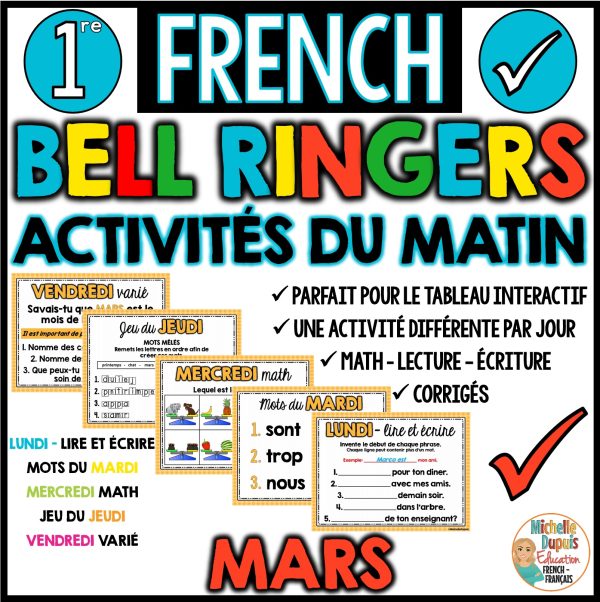 Activités du matin MARS - 1re année