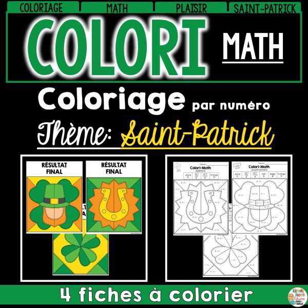 COLORIAGE - MATH ET MOTS - Saint-Patrick