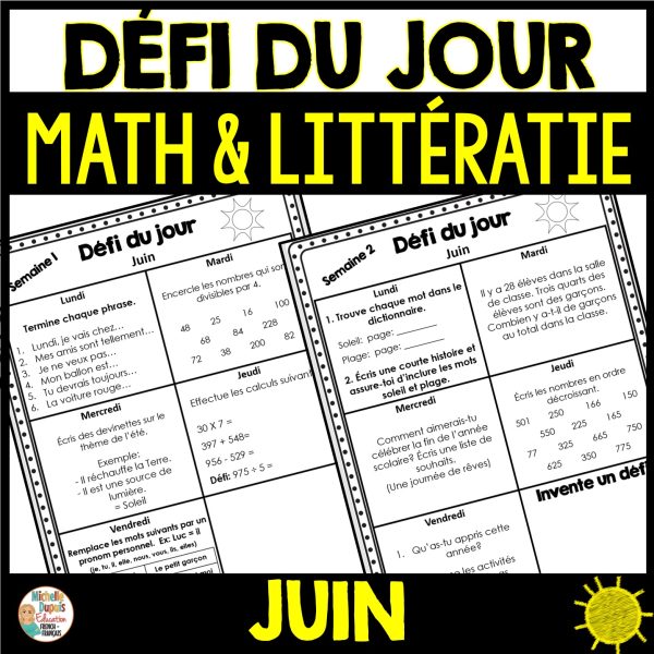 Défi du jour - Juin