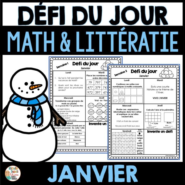 Défi du jour - Janvier