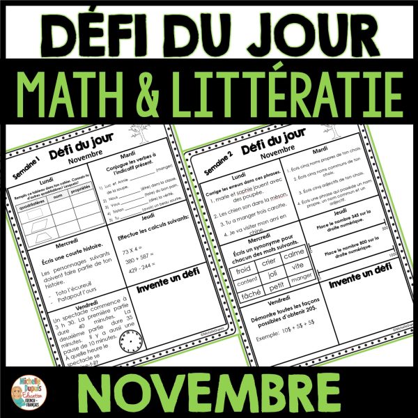 Défi du jour - Novembre