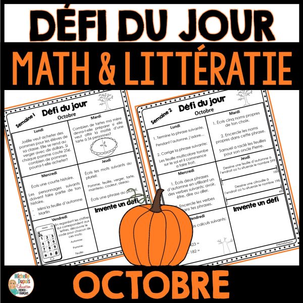 Défi du jour - Octobre