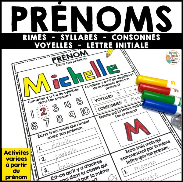 Prénoms - Activités variées