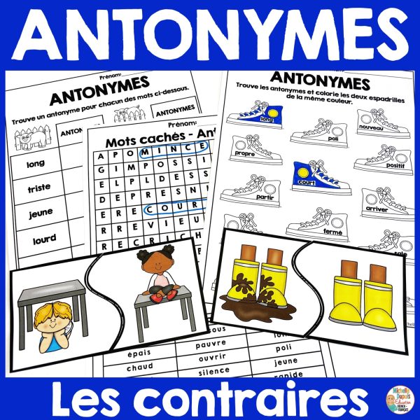 Antonymes - Les contraires - Mots opposés