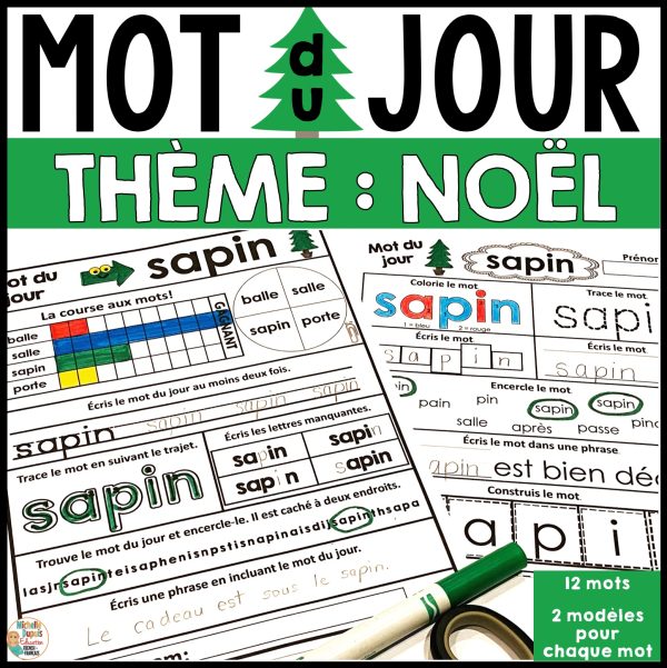 Mot du jour - Thème de Noël (Vocabulaire)