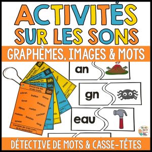 Activités sur les sons: Détective de mots & Casse-têtes French Reading & Phonics