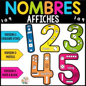 Nombres - Affiches de 1 à 9