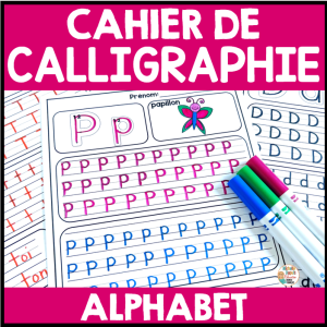 Cahier de calligraphie - Écriture de l'alphabet